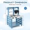 Double-sided Wooden Play Kitchen and Grocery Stand with Stoves for Kids 3+ Years Old - 23" x 22" x 34" (L x W x H)